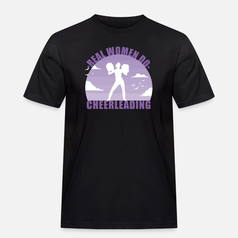 Cheerleading Cheerleader Mädchen Pompons Geschenk - Männer Workwear T-Shirt - Schwarz