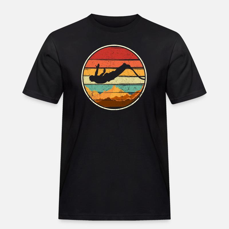 Sunset Summit Dive Circle - Männer Workwear T-Shirt - Schwarz