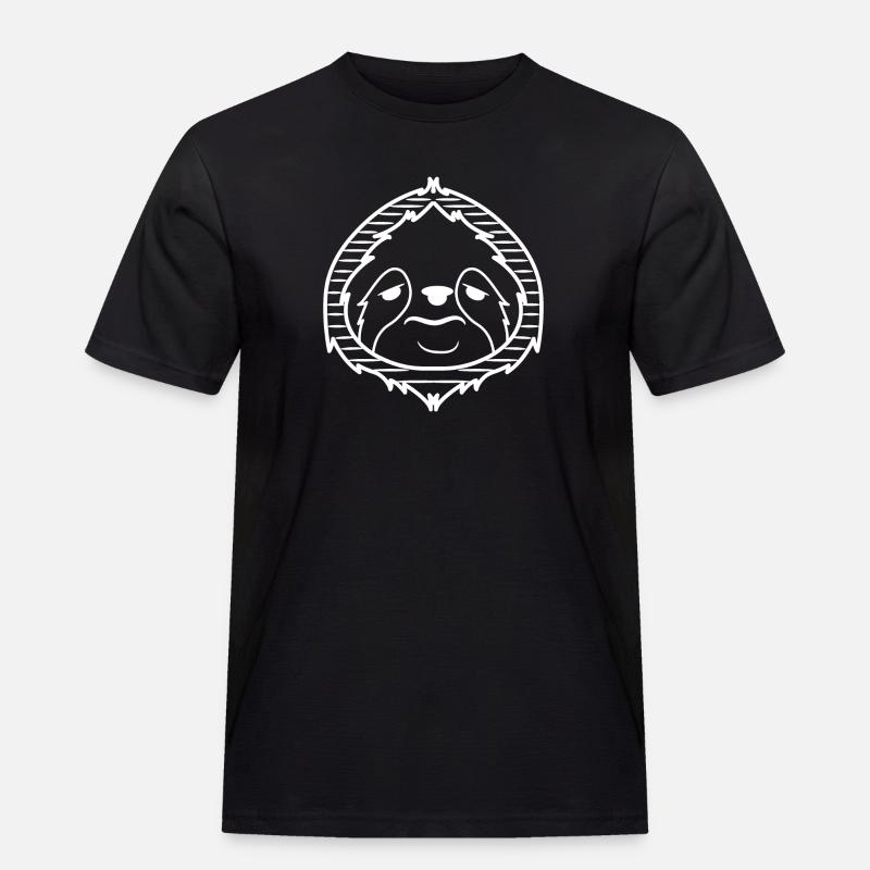 Faultier Vegetarier Dschungel Säugetier Langsam - Männer Workwear T-Shirt - Schwarz