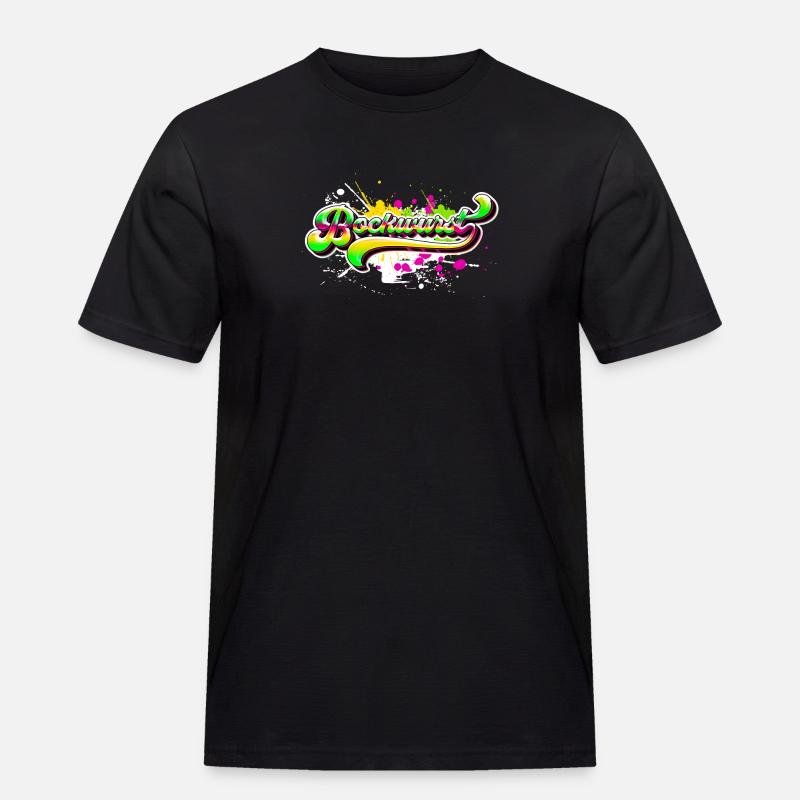 Bockwurst Graffiti - Männer Workwear T-Shirt - Schwarz