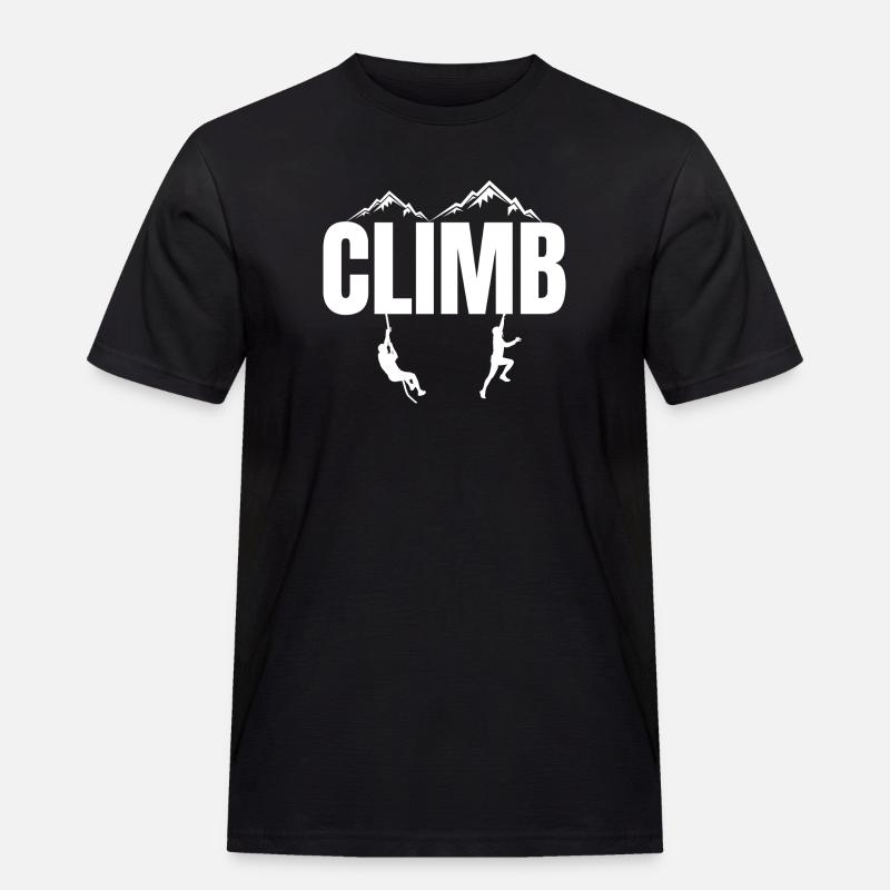 Klettern, Berg, Klettern, Klettern - Männer Workwear T-Shirt - Schwarz