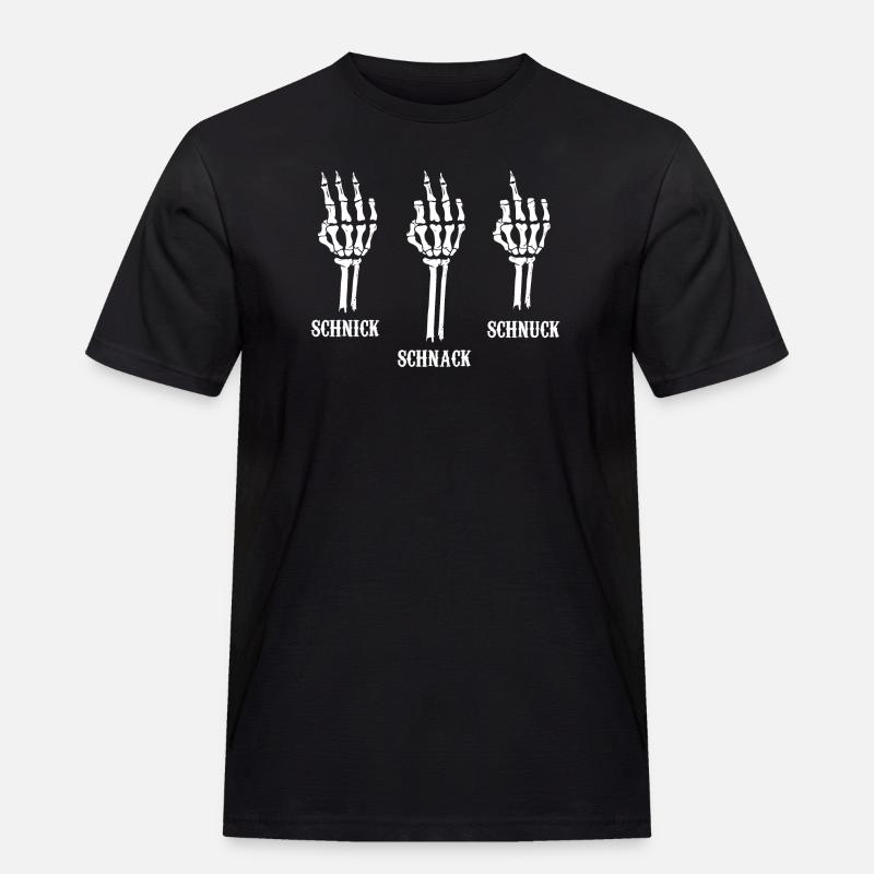Schnick, Schnack, Schnuck - Männer Workwear T-Shirt - Schwarz