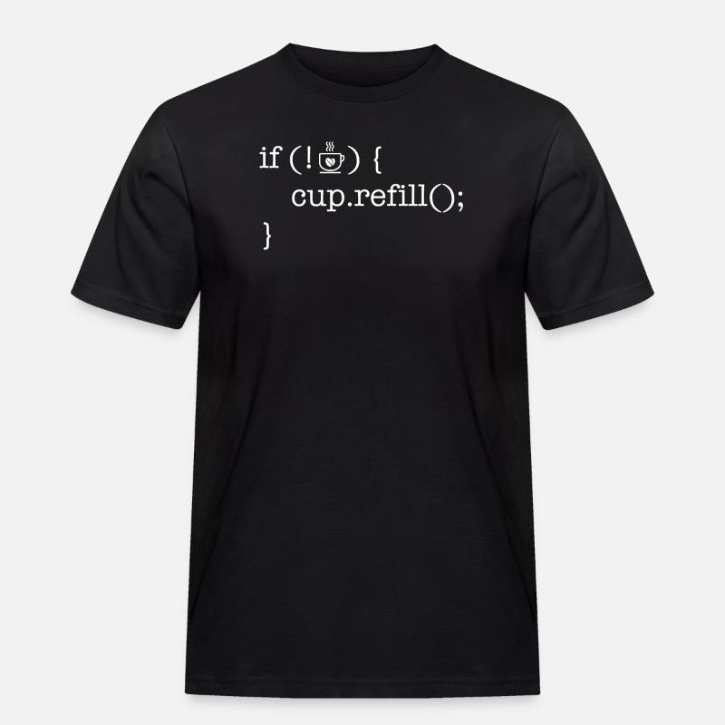 Coffee code lover software developer programmer - Men's Workwear T-Shirt - black