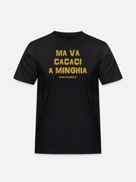 Sicilia t-shirt maglietta testo siciliano - Maglietta da lavoro per uomo - nero