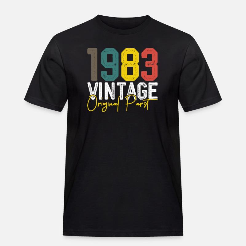 Originale Teile von 1983 - Männer Workwear T-Shirt - Schwarz