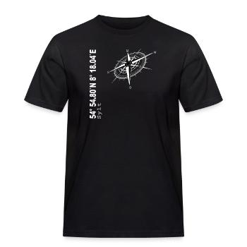 Sylt - Männer Workwear T-Shirt - Schwarz - Vorne - AI Model Male 178 light (178cm)
