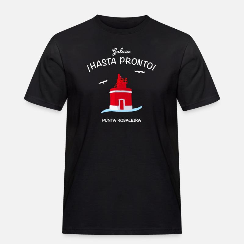 Galicien, Leuchtturm Punta Robaleira, Spanien - Männer Workwear T-Shirt - Schwarz
