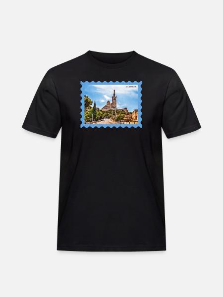 Marseille Basilica Postcard - Men's Workwear T-Shirt - black