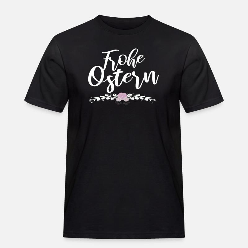 frohe Ostern - Männer Workwear T-Shirt - Schwarz