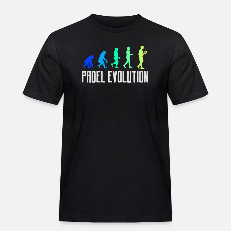 Spieler Evolution Padel Padelspiel Statement - Männer Workwear T-Shirt - Schwarz