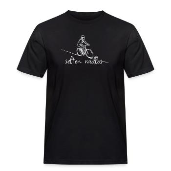 Selten Radlos - Fahrrad, Sport, Radfahren Geschenk - Männer Workwear T-Shirt - Schwarz - Vorne - AI Model Male 178 light (178cm)