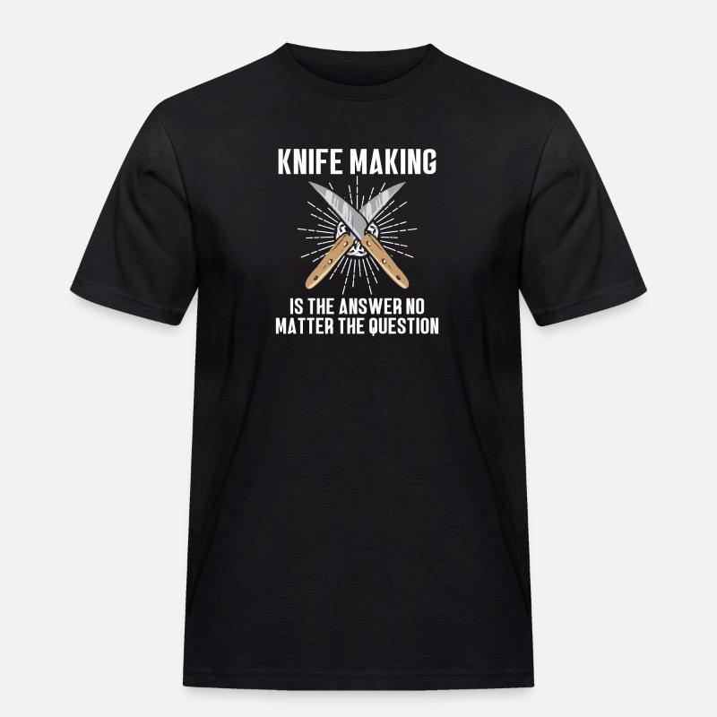 Knife Making Blacksmith Design - Men's Workwear T-Shirt - black