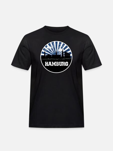 Hamburg Home Game Skyline - Men's Workwear T-Shirt - black