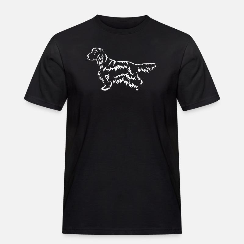 Cocker Spaniel "Black Edition" - Männer Workwear T-Shirt - Schwarz
