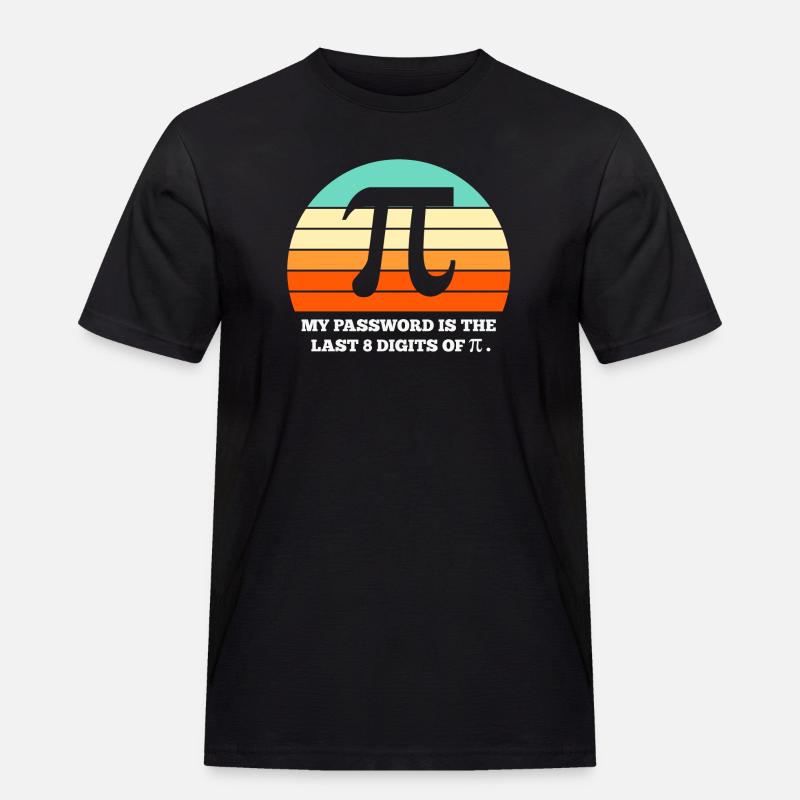Pi, Mathematik, Mathematik - Männer Workwear T-Shirt - Schwarz