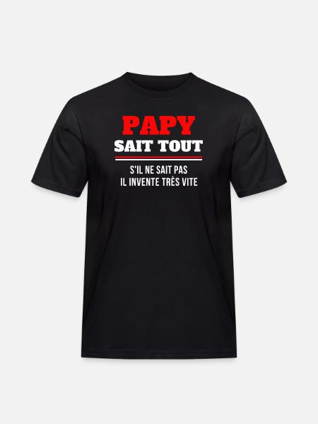 grand-père, papy, super papy - T-shirt Workwear homme - noir