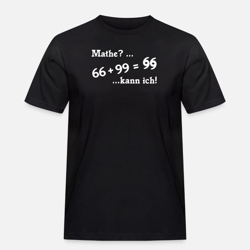 66plus99 v2 weiß - Männer Workwear T-Shirt - Schwarz
