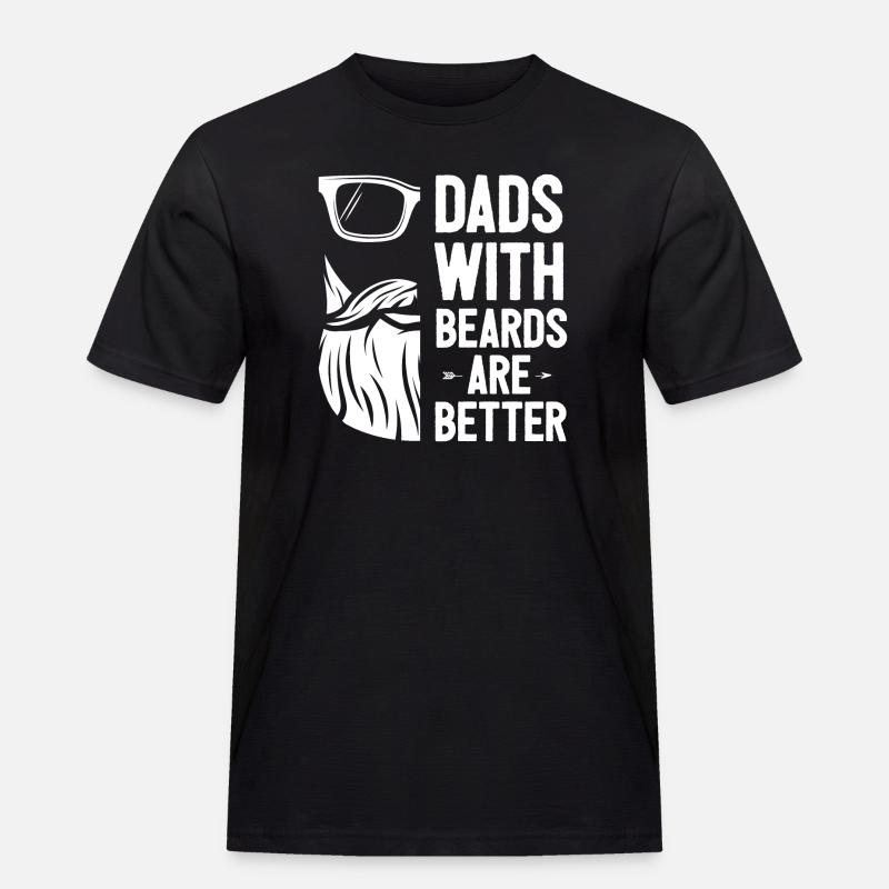 Väter mit Bärten sind besser - Männer Workwear T-Shirt - Schwarz