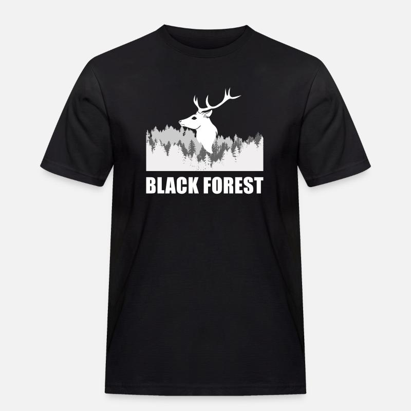 Black Forest - Männer Workwear T-Shirt - Schwarz