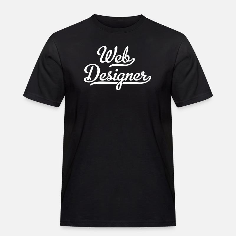 Web Designer - Männer Workwear T-Shirt - Schwarz