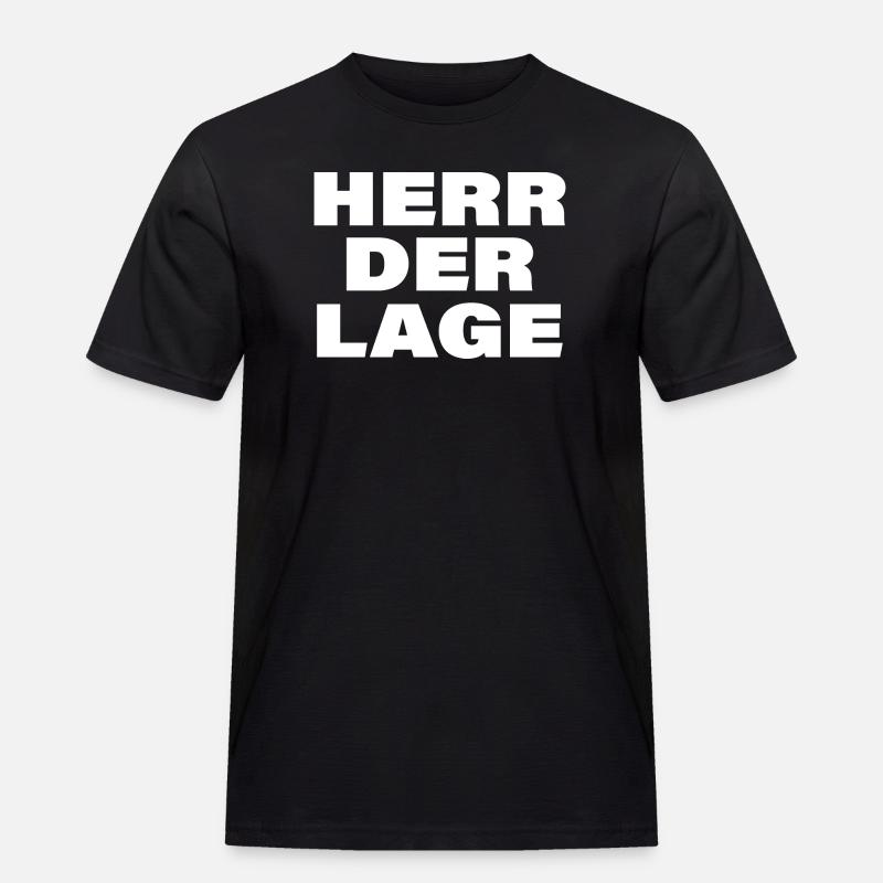 HERR DER LAGE - Männer Workwear T-Shirt - Schwarz