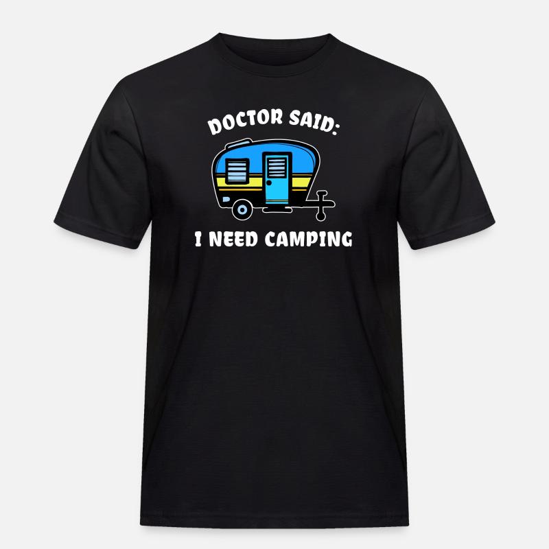 Urlaub Statement Wohnwagen Camping Wanderer - Männer Workwear T-Shirt - Schwarz