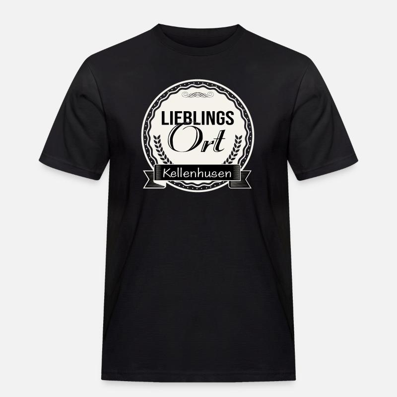 Lieblingsort Kellenhusen - Männer Workwear T-Shirt - Schwarz