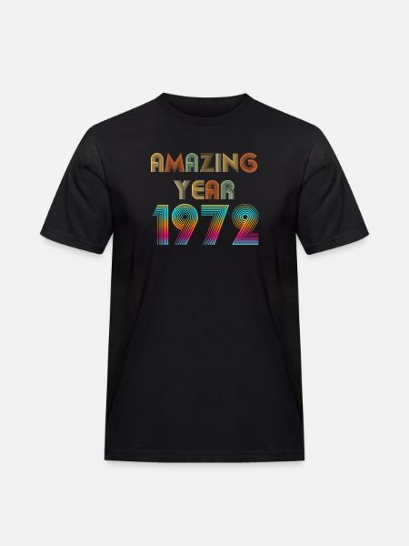 Amazing YEAR 1972 - Men's Workwear T-Shirt - black
