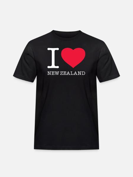 J’AIME LA NOUVELLE-ZÉLANDE Neuseeland - T-shirt Workwear homme - noir