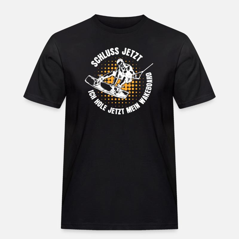 Stunt Wakeboard Surfboard Kitesurfer Statement - Männer Workwear T-Shirt - Schwarz