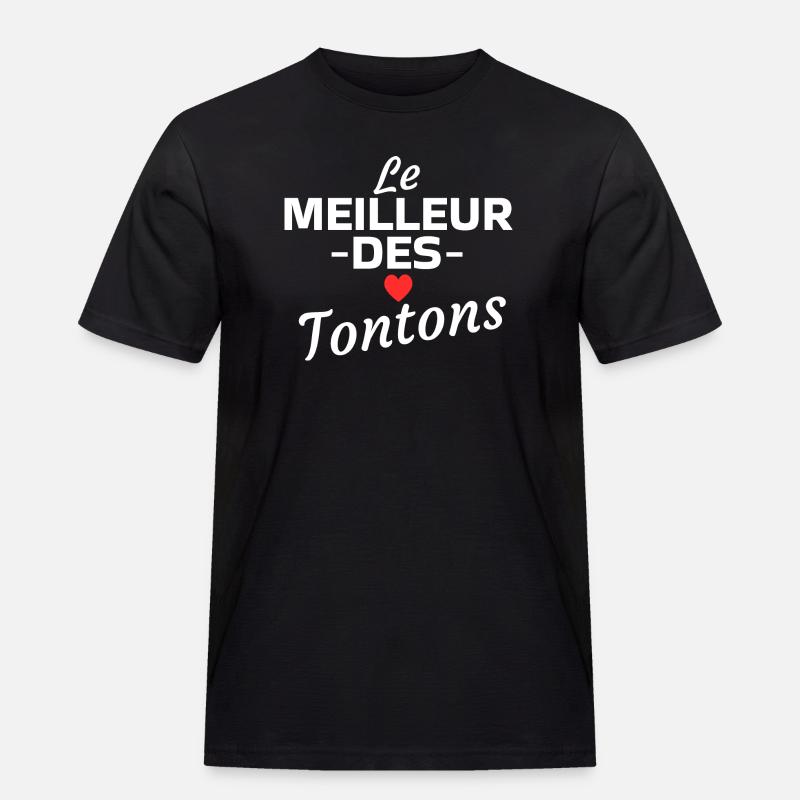Das Beste vom Onkel - Männer Workwear T-Shirt - Schwarz