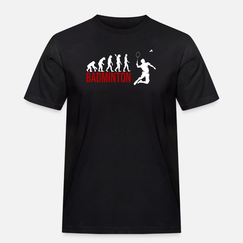 Evolution Badminton - Männer Workwear T-Shirt - Schwarz