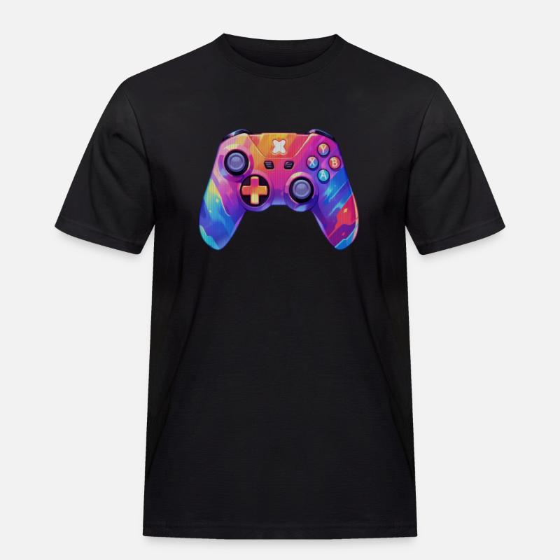 Pixel-Art-Videospiel-Controller - Männer Workwear T-Shirt - Schwarz
