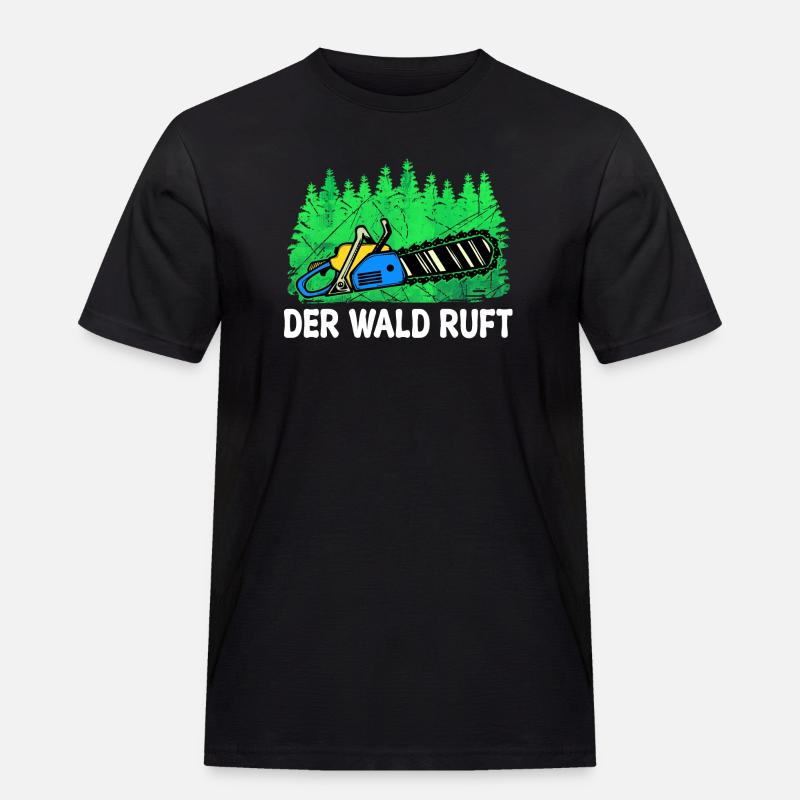 Lumberjack Chainsaw Tree Statement Lumberjack - Men's Workwear T-Shirt - black