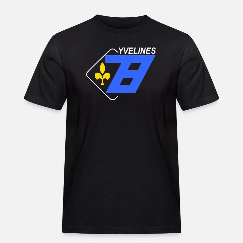 Yvelines - Männer Workwear T-Shirt - Schwarz