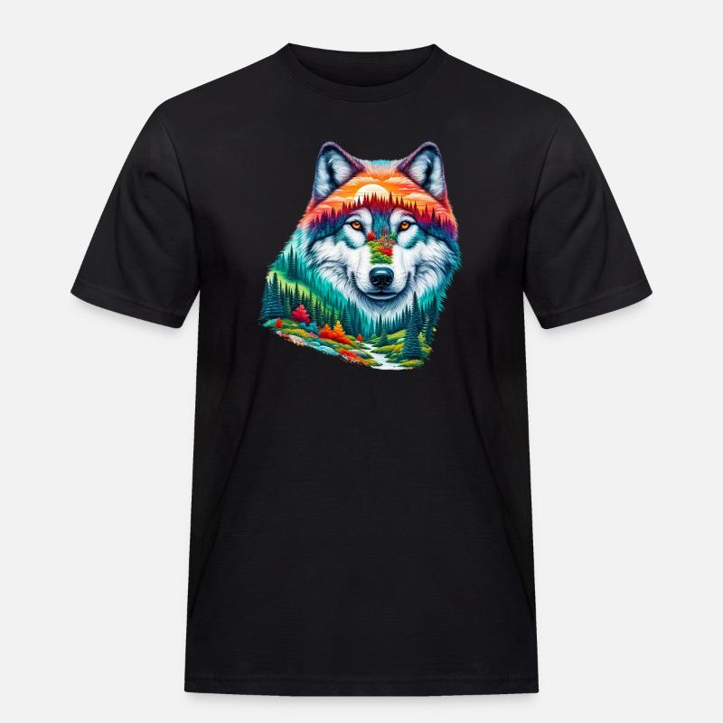 Wolf - Men's Workwear T-Shirt - black