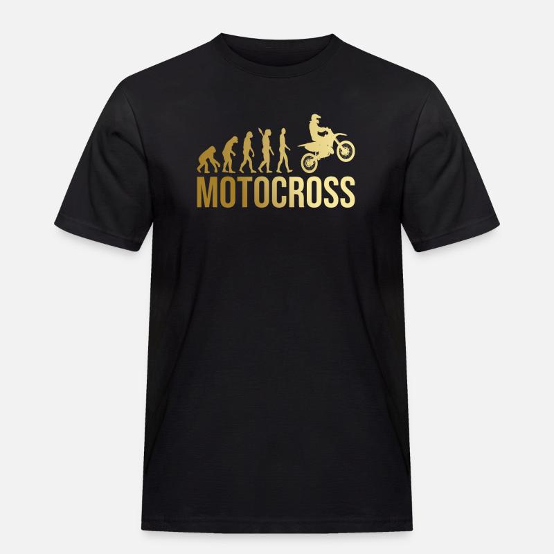 Evolution Motocross - Männer Workwear T-Shirt - Schwarz