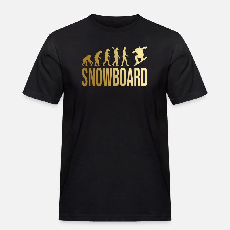 Evolution Snowboard - Männer Workwear T-Shirt - Schwarz