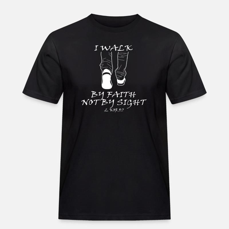 Inspirierende Sneaker Botschaft - Männer Workwear T-Shirt - Schwarz