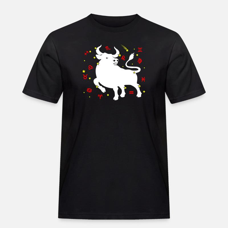 Taurus Farbe - Männer Workwear T-Shirt - Schwarz