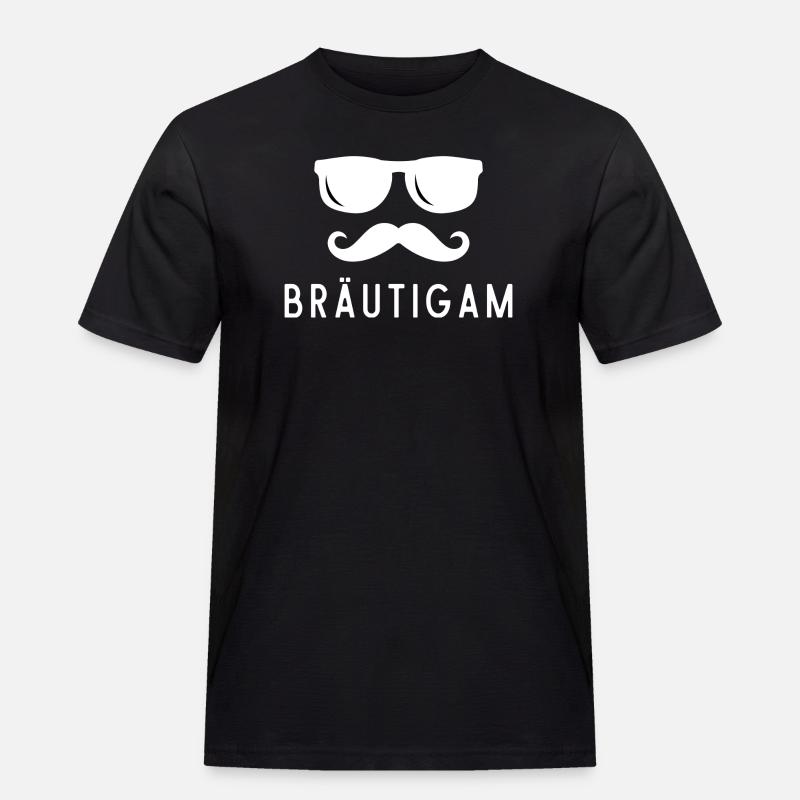 BRÄUTIGAM - Männer Workwear T-Shirt - Schwarz