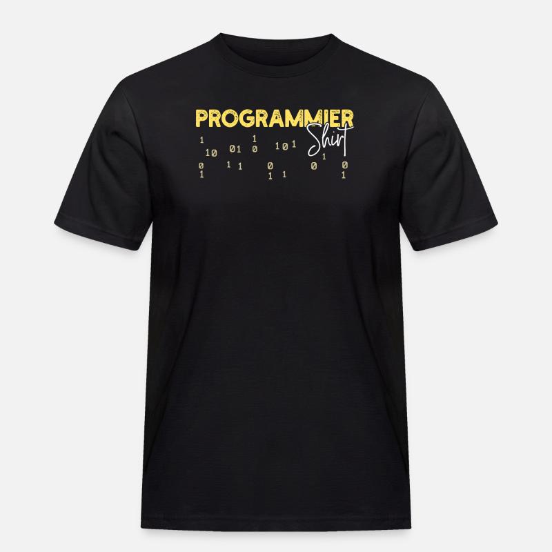 Developer Statement Coden Skripting Webentwickler - Männer Workwear T-Shirt - Schwarz