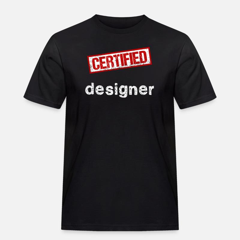 Designer - Männer Workwear T-Shirt - Schwarz