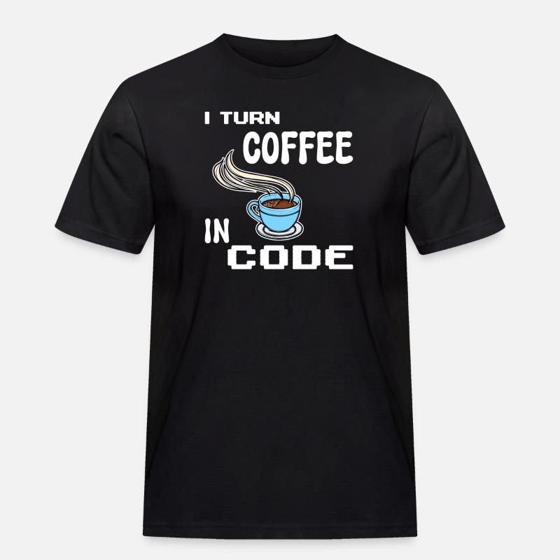 Developer Computerfreak Statement Programmierer - Männer Workwear T-Shirt - Schwarz