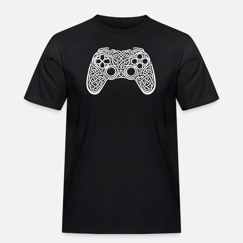 Gaming Controller keltisch Ornament Gamer Design - Männer Workwear T-Shirt - Schwarz