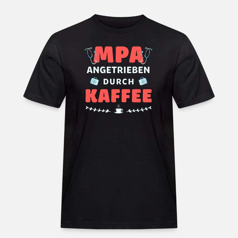 MPA powered by coffee - Men's Workwear T-Shirt - black