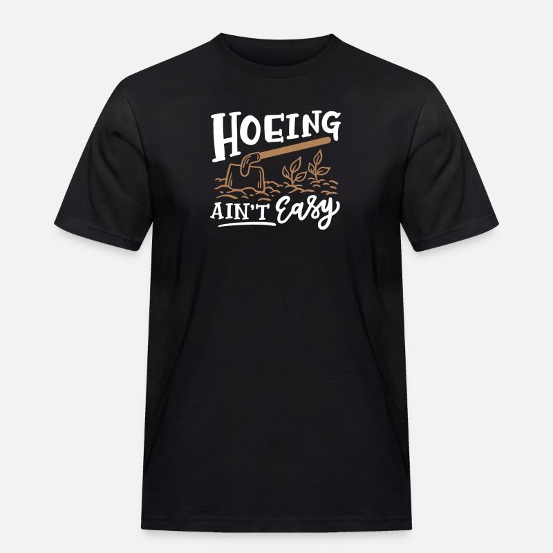 Hacken Gartenarbeit - Männer Workwear T-Shirt - Schwarz