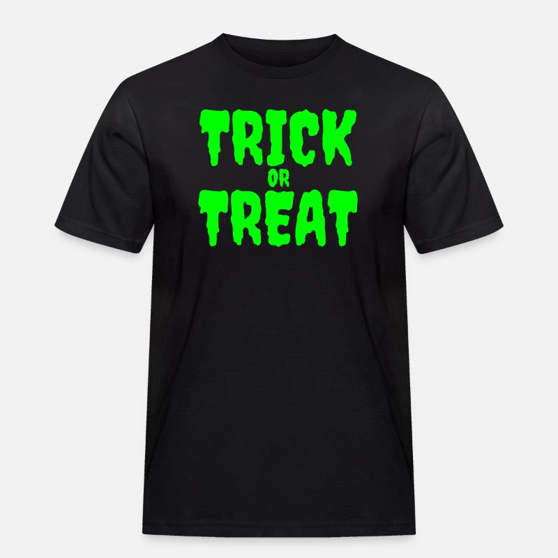 Im Dunkeln leuchtendes Süßes-oder-Saures-Design - Männer Workwear T-Shirt - Schwarz