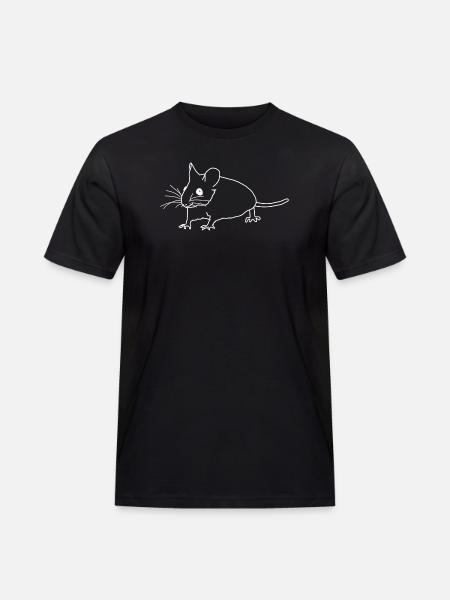 Mouse lineart - Men's Workwear T-Shirt - black