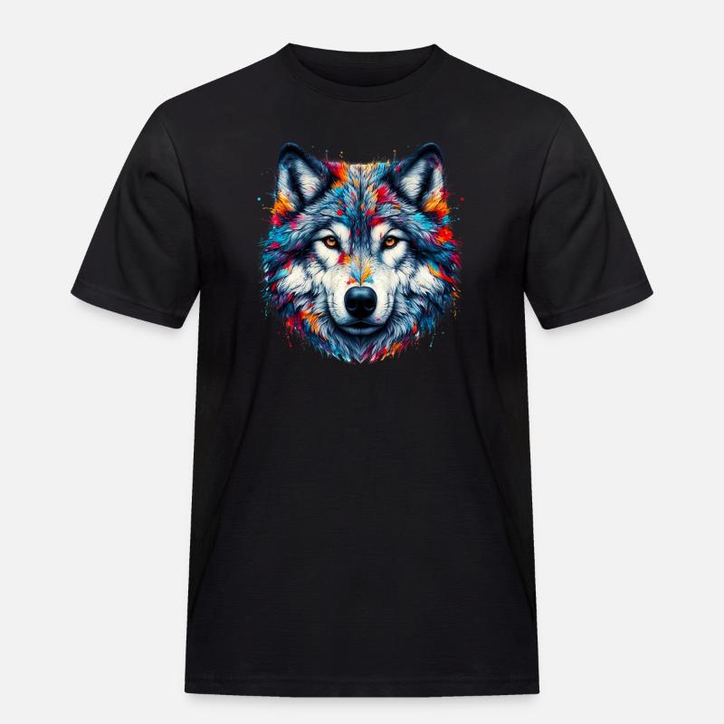 Wolf - Men's Workwear T-Shirt - black